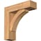Ekena Millwork Thorton Block Smooth Bracket w/ Offset Brace, Western Red Cedar, 5 1/2"W x 18"D x 18"H BKT0604X18X18THR05SWR - alternate 1